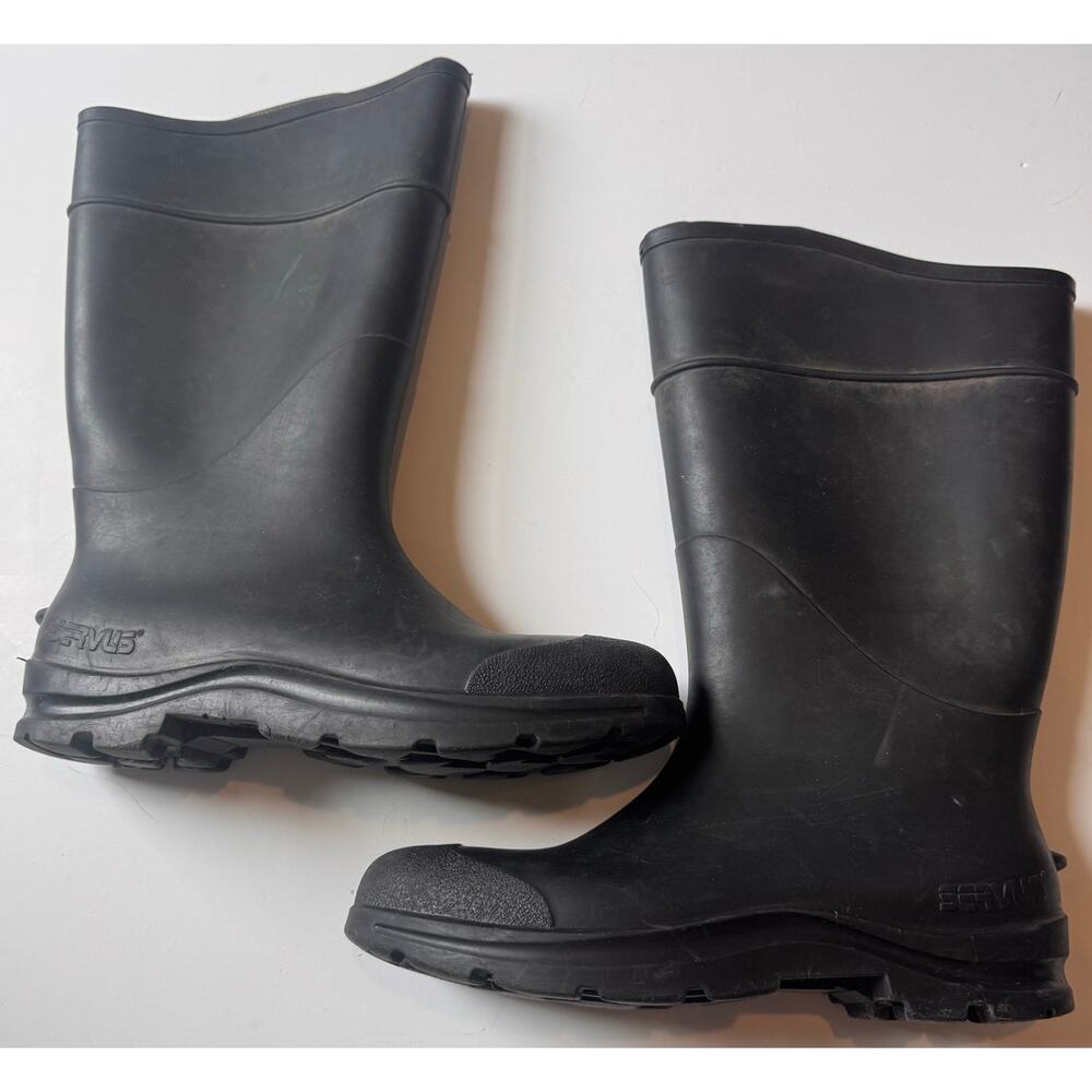 Servus Men's Rubber Work Boots USA Made Sz 11 Black